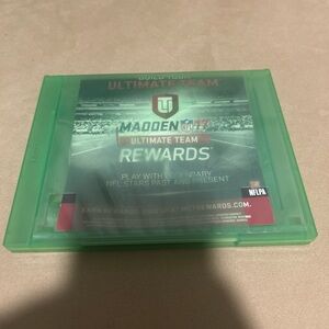 NFL Madden 17 Xbox One Disc in Translucent Green Case